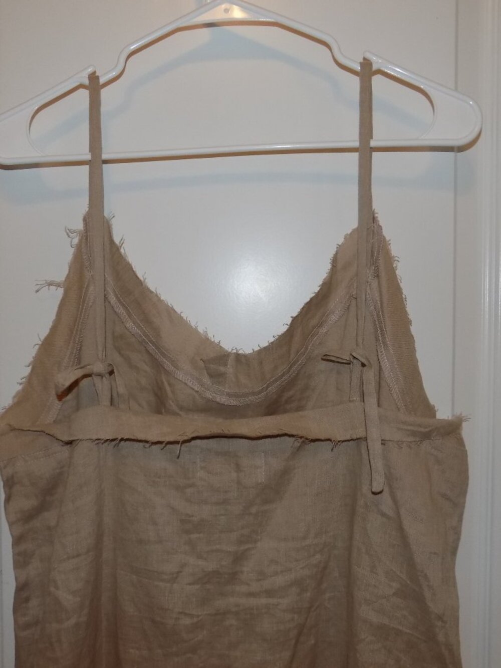 MYRAH PENALOZA Aura Slip 100% Linen Dress One Size Tan Beige NWOT - Picture 7 of 12